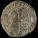 Reverso de Real de plata de Alfon IV, Ceca de Mallorca