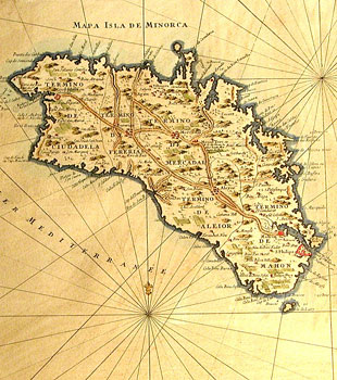 Mapa Antiguo de Menorca